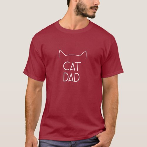 Cat Dad Cat Funny Cute Men T-Shirt