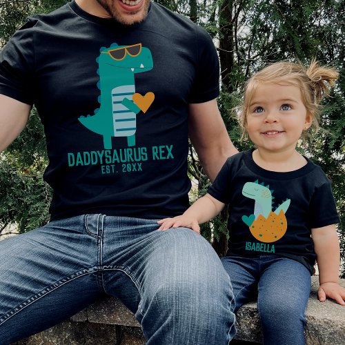 Cool Dino Daddysaurus Rex New Dad Father's Day T-Shirt