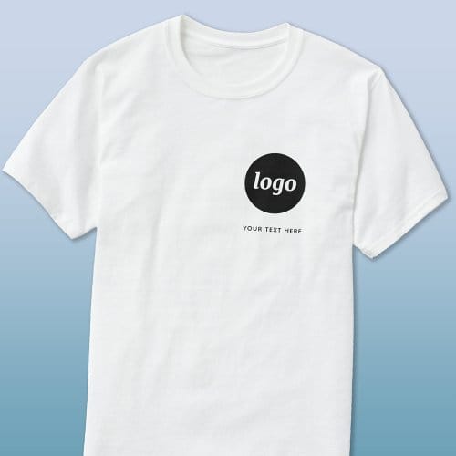 Simple Logo and Text Business T-Shirt